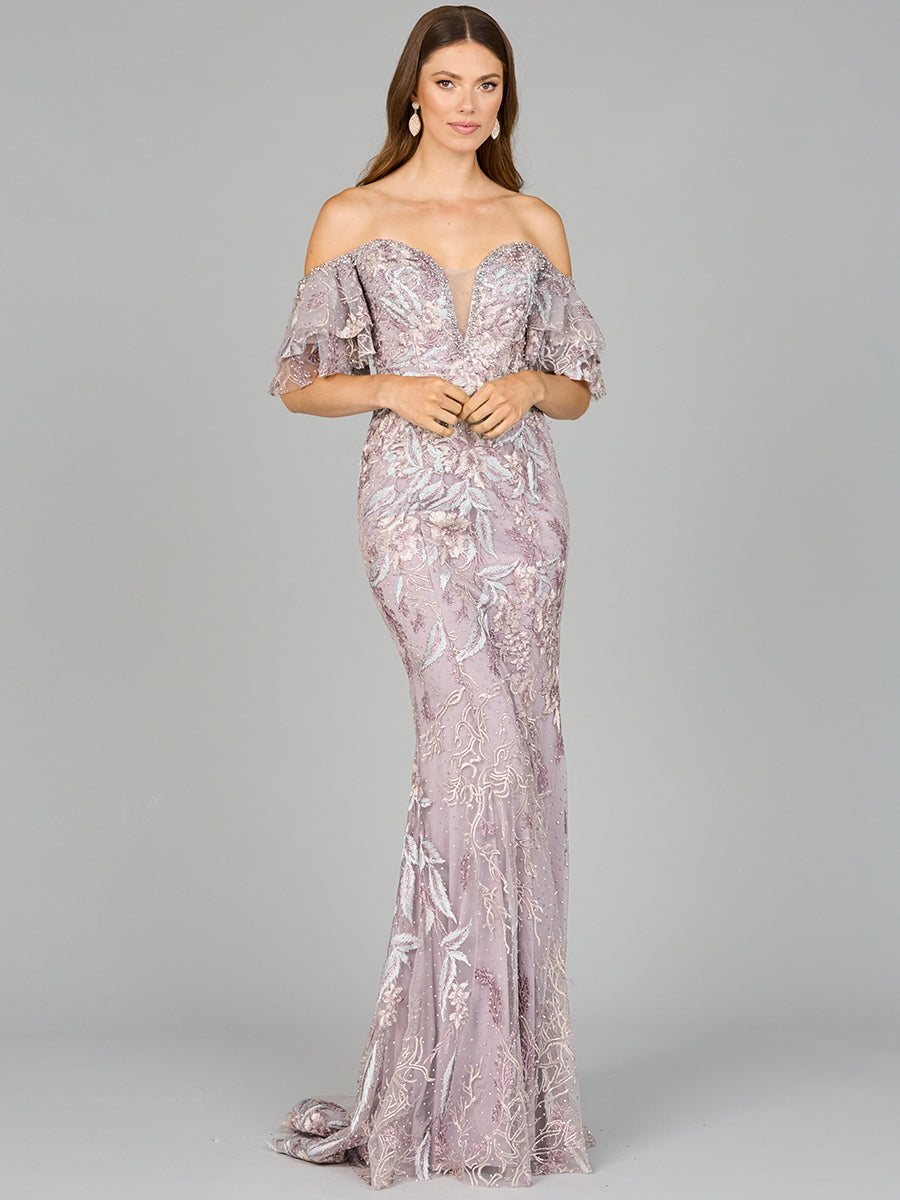 Lara 29000 - Off Shoulder Mermaid Lace Gown - FOSTANI