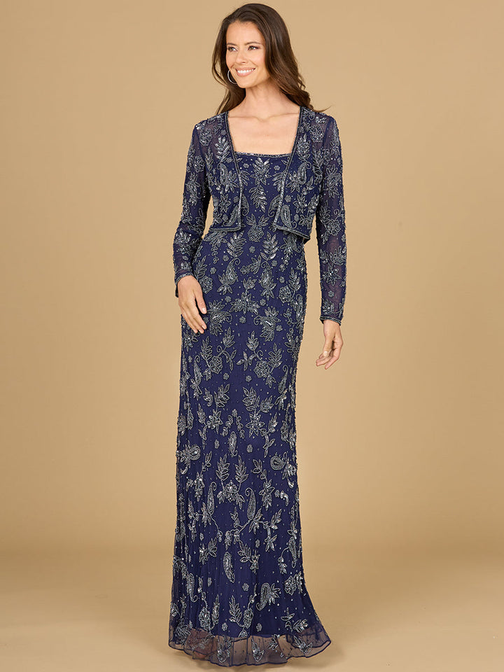 Lara 29075 - Sheath Gown with Long Sleeve Jacket - FOSTANI