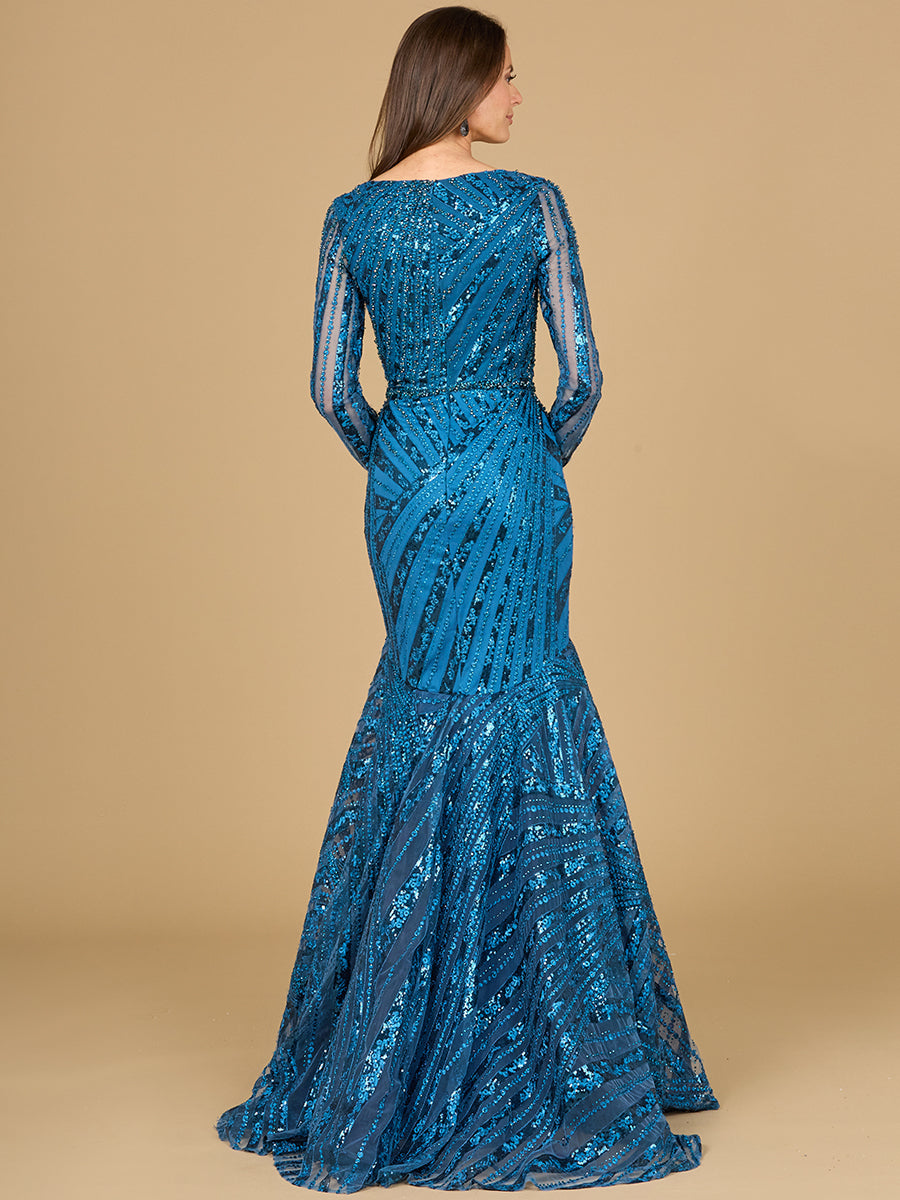 Lara 29188 - Mermaid, Long Sleeve Gown - FOSTANI