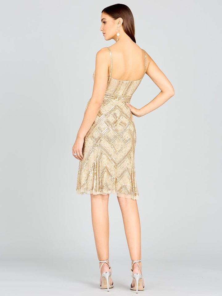 Lara 29218 - Beaded Midi Dress - FOSTANI