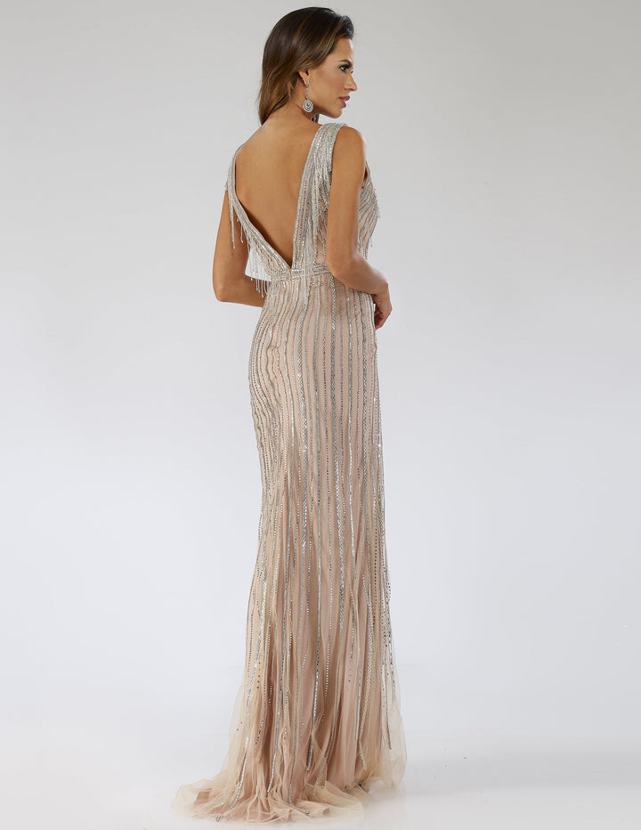 Lara 29680 - Beaded Fringe Dress - FOSTANI