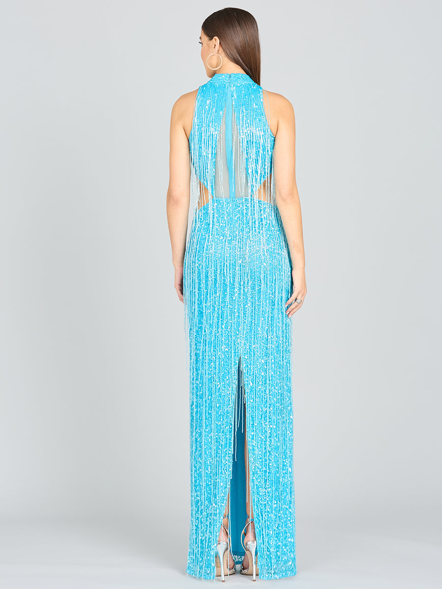 Carrie Fringe Beaded Dress - FOSTANI