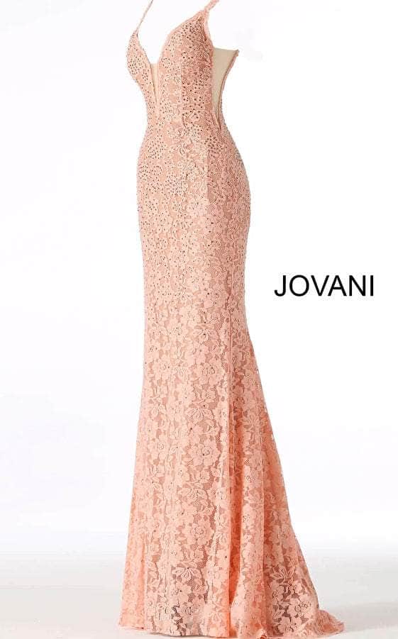 Jovani - Fitted Lace Prom Dress 48994 - FOSTANI